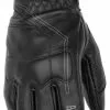 Short Cuff Gloves Black Brand Pinstripe Gloves (SM) -Motorcycle Gloves Sales black brand pinstripe gloves black scaled