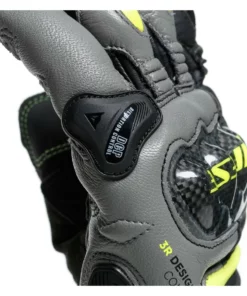 Short Cuff Gloves Dainese Carbon 3 Short Gloves -Motorcycle Gloves Sales dainese carbon3 short gloves black charcoal fluo yellow 1