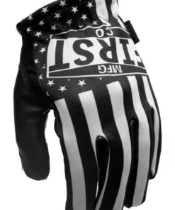 Short Cuff Gloves First Manufacturing Clutch Gloves 12 Short Cuff Gloves First Manufacturing Clutch Gloves -Motorcycle Gloves Sales first manufacturing clutch gloves black white flag