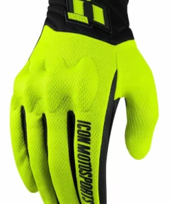 Summer Gloves Icon Anthem 2 CE Gloves -Motorcycle Gloves Sales icon glove anthem2 ce hi viz 1