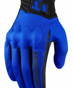 Summer Gloves Icon Anthem 2 CE Gloves -Motorcycle Gloves Sales icon glove anthem2 ce hi viz blue