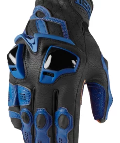 Short Cuff Gloves Icon Hypersport Short Gloves -Motorcycle Gloves Sales icon hypersport short gloves blue