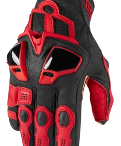 Short Cuff Gloves Icon Hypersport Short Gloves -Motorcycle Gloves Sales icon hypersport short gloves red