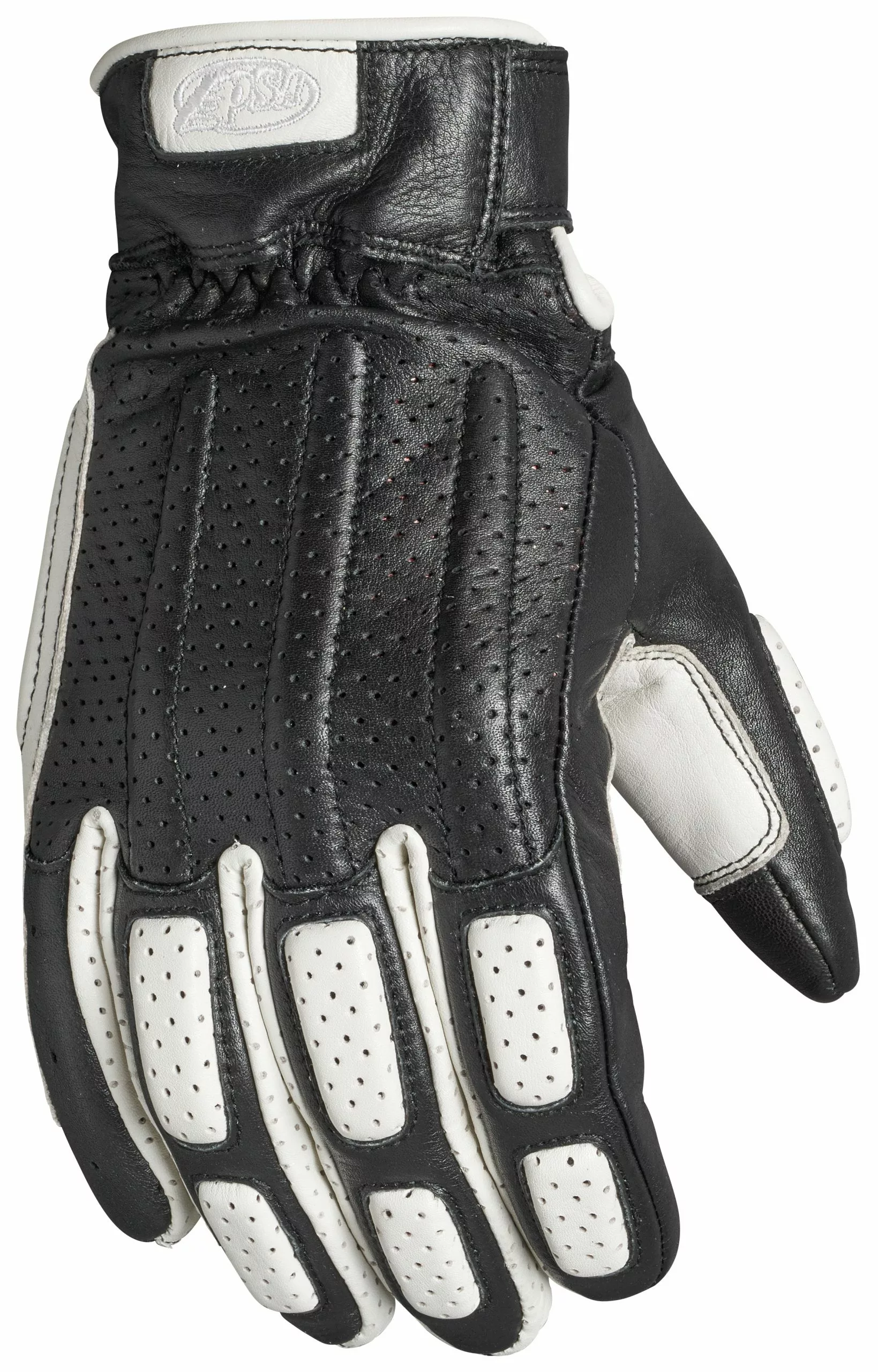 RSD Apparel Summer Gloves Roland Sands Rourke Gloves - Black/White 3 RSD Apparel Summer Gloves Roland Sands Rourke Gloves - Black/White
